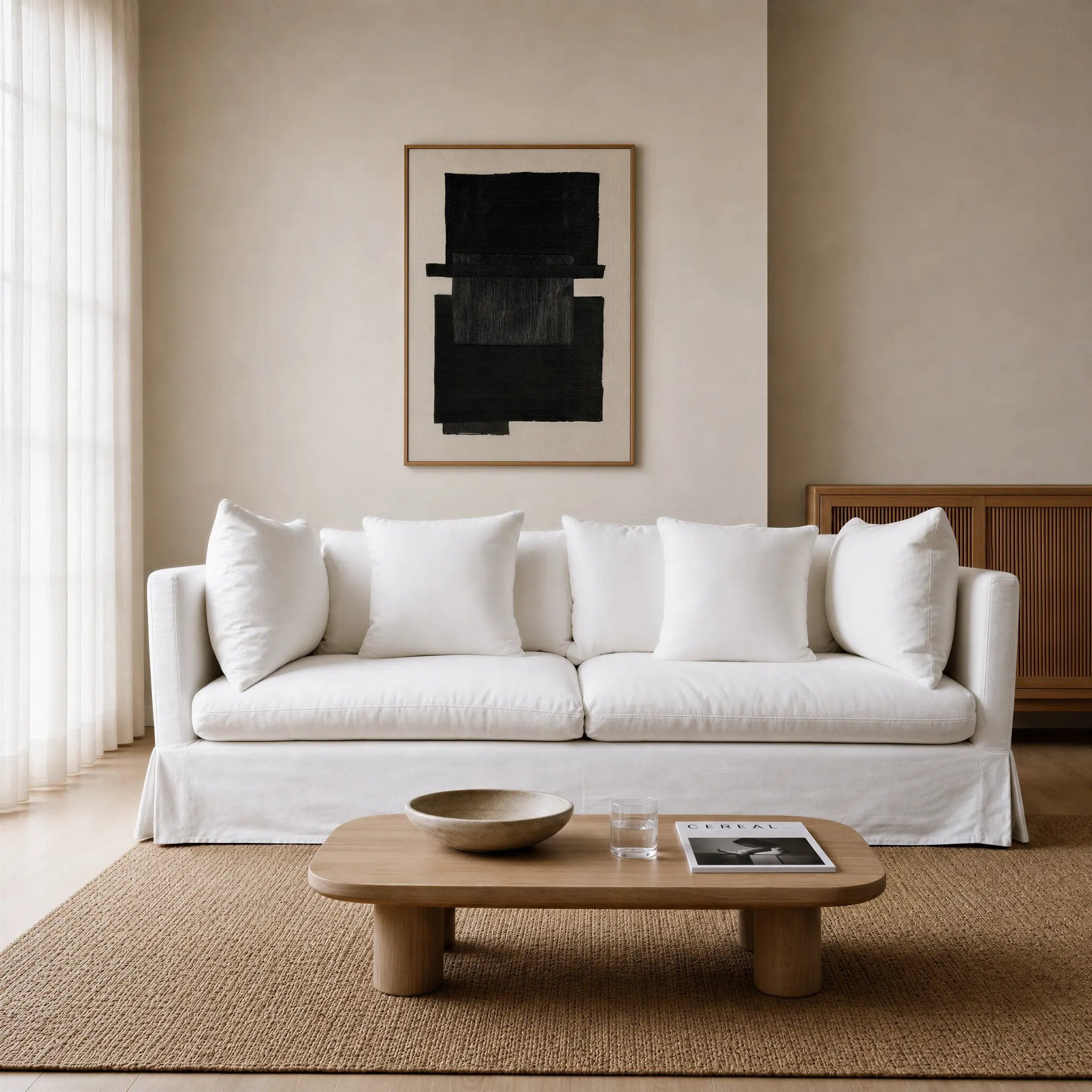 Long Island Linen Slipcover Sofa