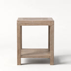 Driftwood Side Table crafted from solid pine with weathered finish and a clean coastal silhouette.