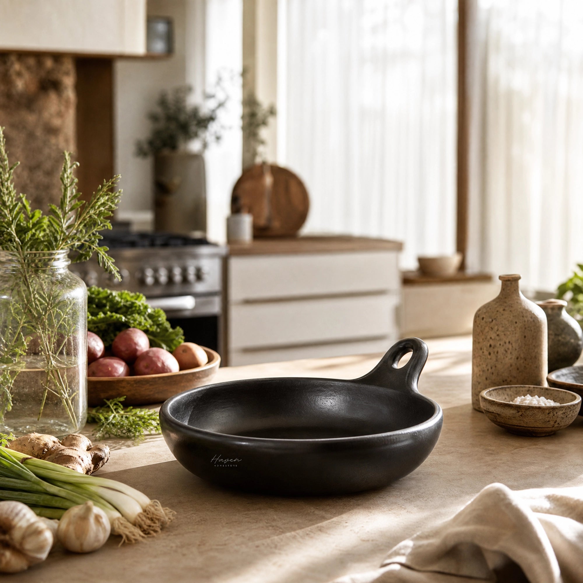 La Chamba Baking Round Dish One Handle