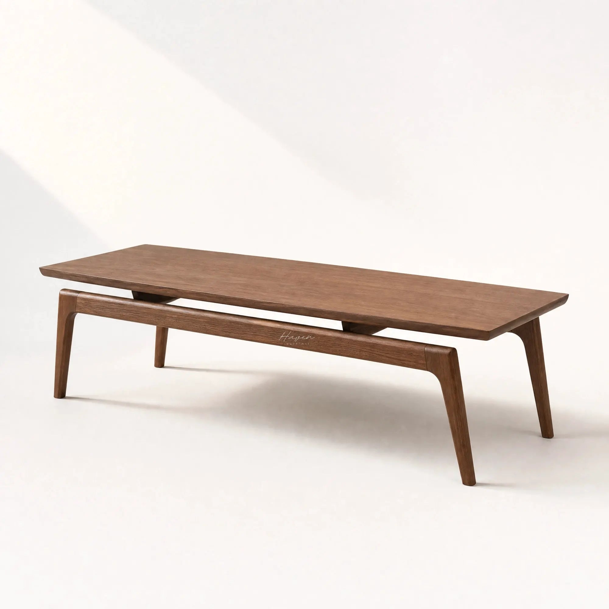 Rowan Coffee Table in solid American Ash with clean mid-century lines and warm finish.