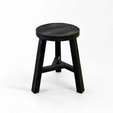 Reclaimed Elm Stool Black