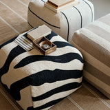 Broste® Pouf Zebra - Black/Light Beige