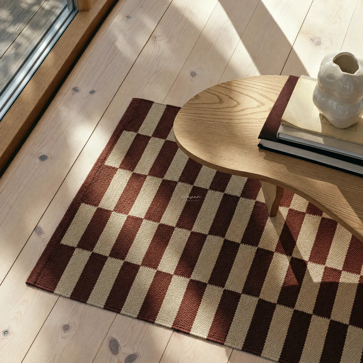 Broste® Rug Runner Jane - Mocha Bisque/Oatmeal by Maytime (broste®-rug-runner-jane-mocha-bisque-oatmeal)
