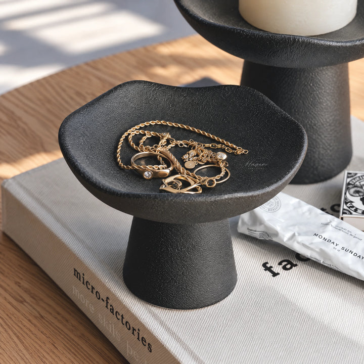 Broste® Candleholder Momo Short - Matt Black Set/2 Candle Holder at Haven Homestore