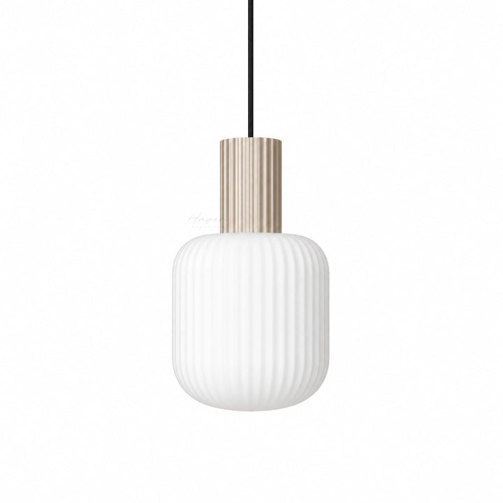 Broste® Lolly Ceiling Lamp Short - Sand/White Ceiling Light at Haven Homestore