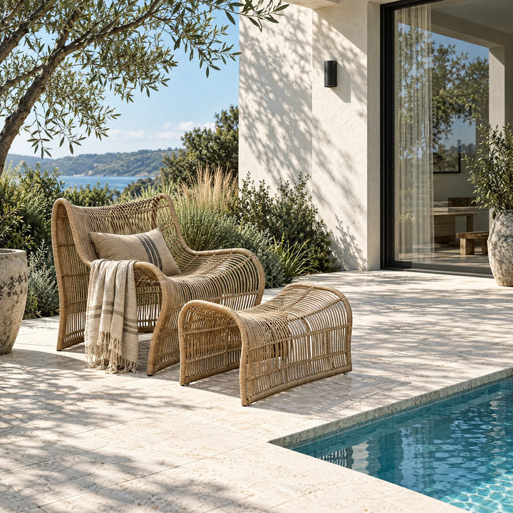 Wave Chair - Natural Outdoor Lounge Chair at Haven Homestore