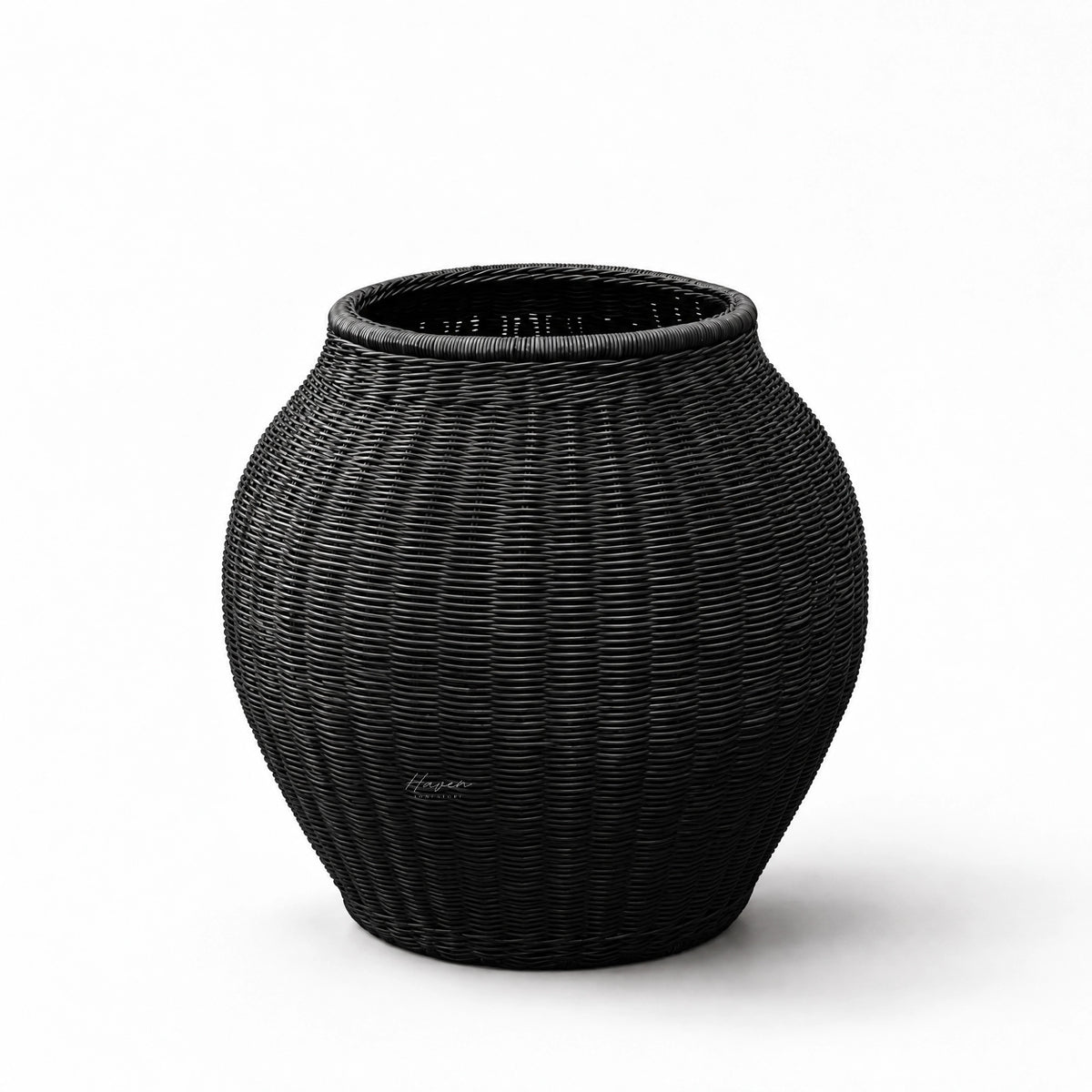 Mara Planter Large - Black Outdoor Planter at Haven Homestore