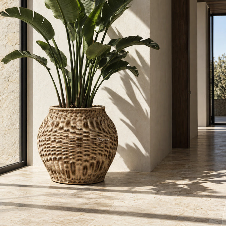 Mara Planter Large - Natural Outdoor Planter at Haven Homestore