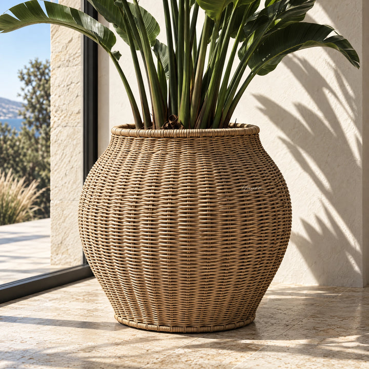 Mara Planter Large - Natural Outdoor Planter at Haven Homestore
