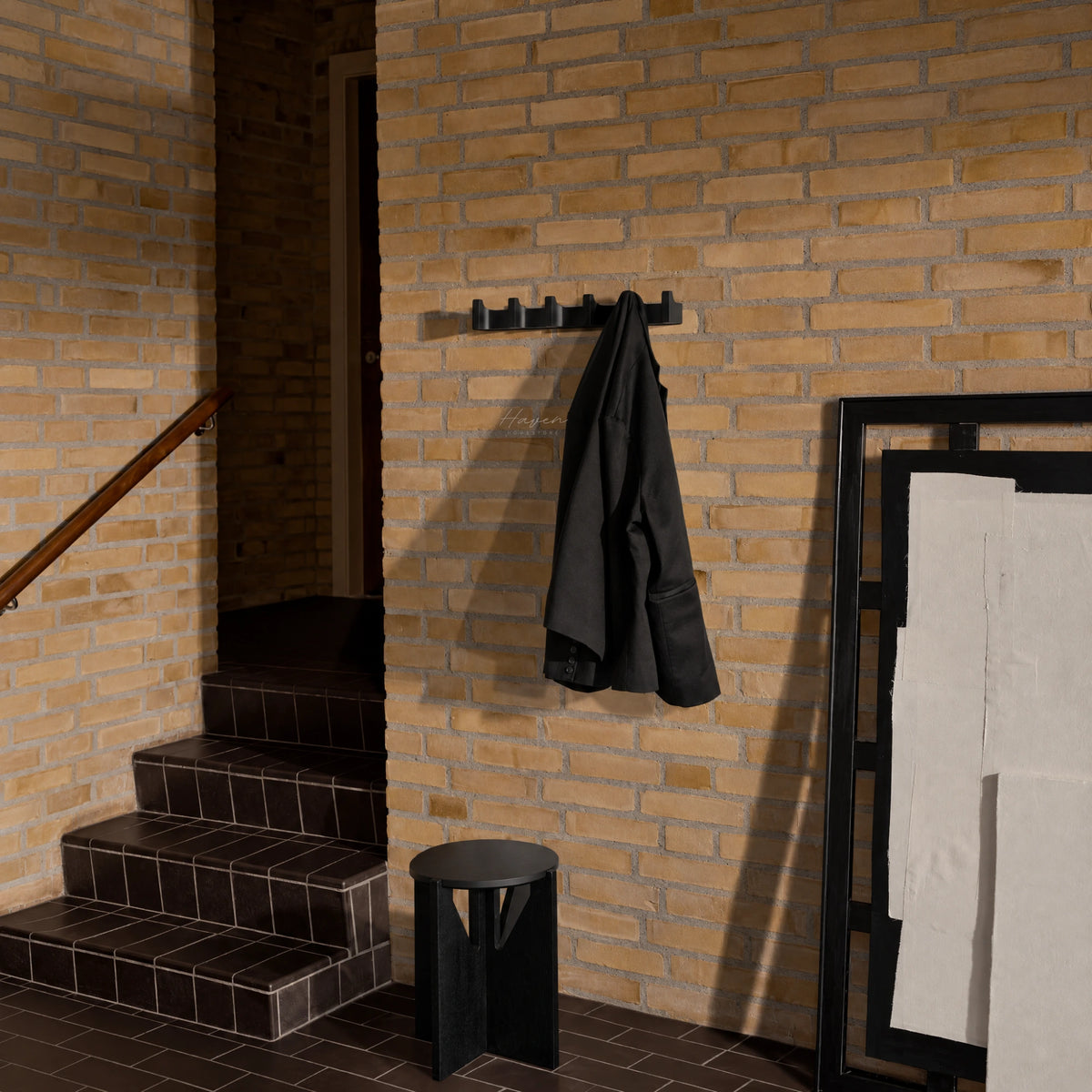 Kristina Dam® Column Coat Rack Long - Black Accessory at Haven Homestore