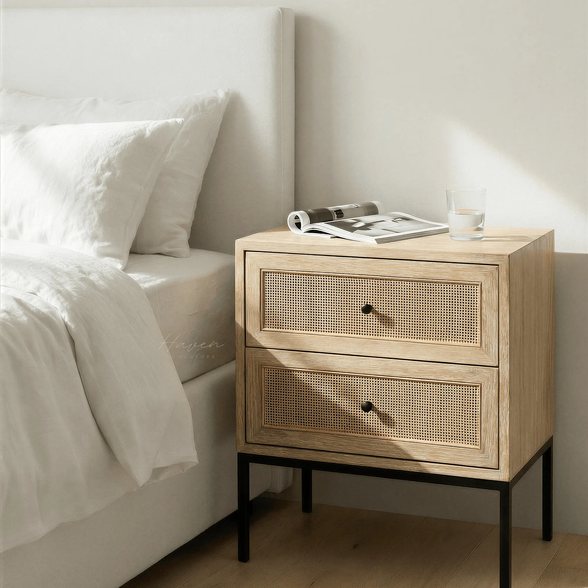 Cardrona 2 Drawer Bedside by Le Forge (cardrona-2-drawer-bedside)