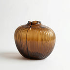 Fleur Shoulder Glass Vase - Amber by Capulet (fleur-shoulder-glass-vase-small-amber)