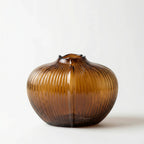 Fleur Shoulder Glass Vase - Amber by Capulet (fleur-shoulder-glass-vase-small-amber)