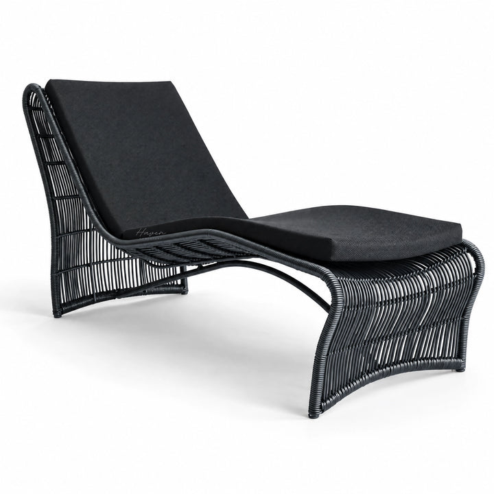 Wave Sun Lounger - Black Outdoor Sun Lounger at Haven Homestore