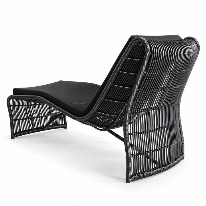 Wave Sun Lounger - Black Outdoor Sun Lounger at Haven Homestore