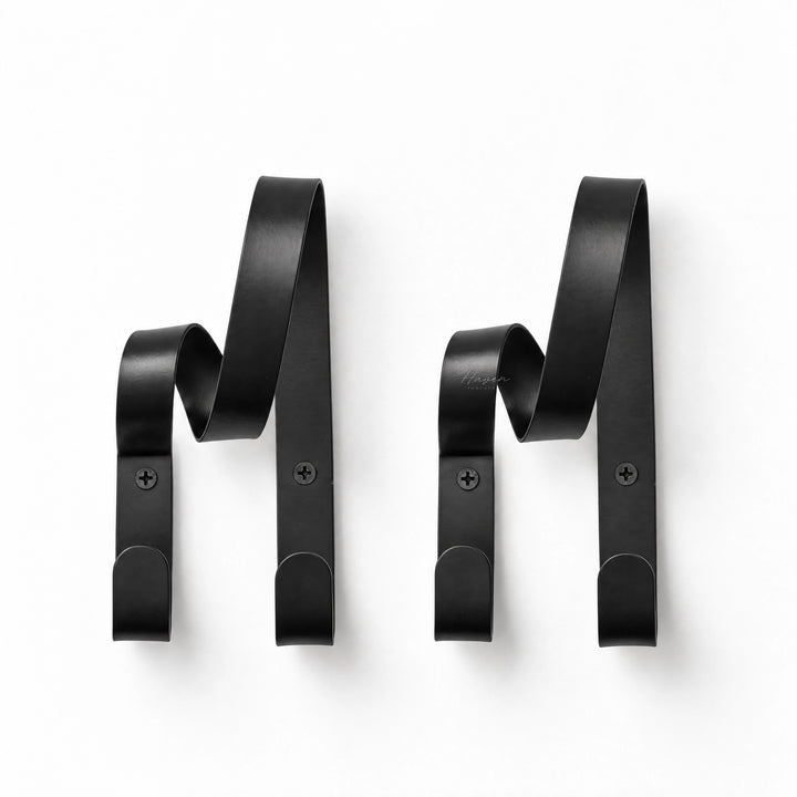 Broste® Hook Ribbon Double - Black Set/2 Accessory at Haven Homestore