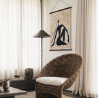 Hanging Paper Scroll Art - Resting Lady