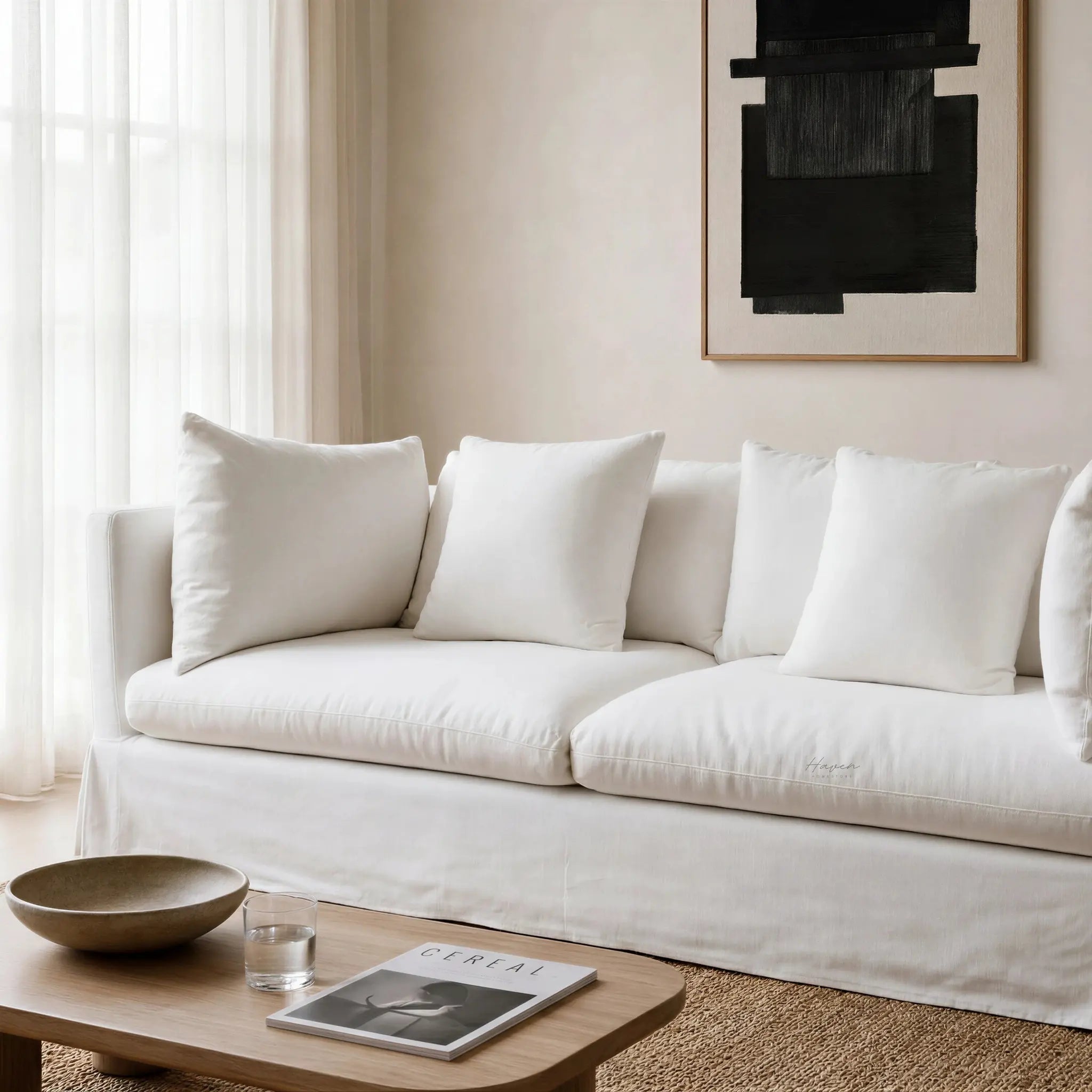 Long Island Linen Slipcover Sofa
