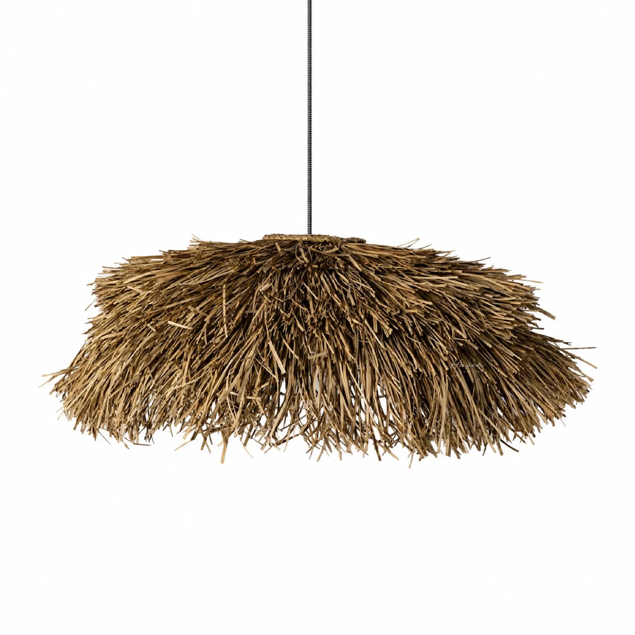 Seagrass Pendant 80cm hanging light, handcrafted from natural seagrass with warm texture