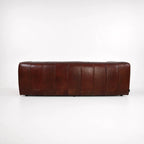 Cardrona Leather Sofa in rich brown leather with deep seating and generous proportions.