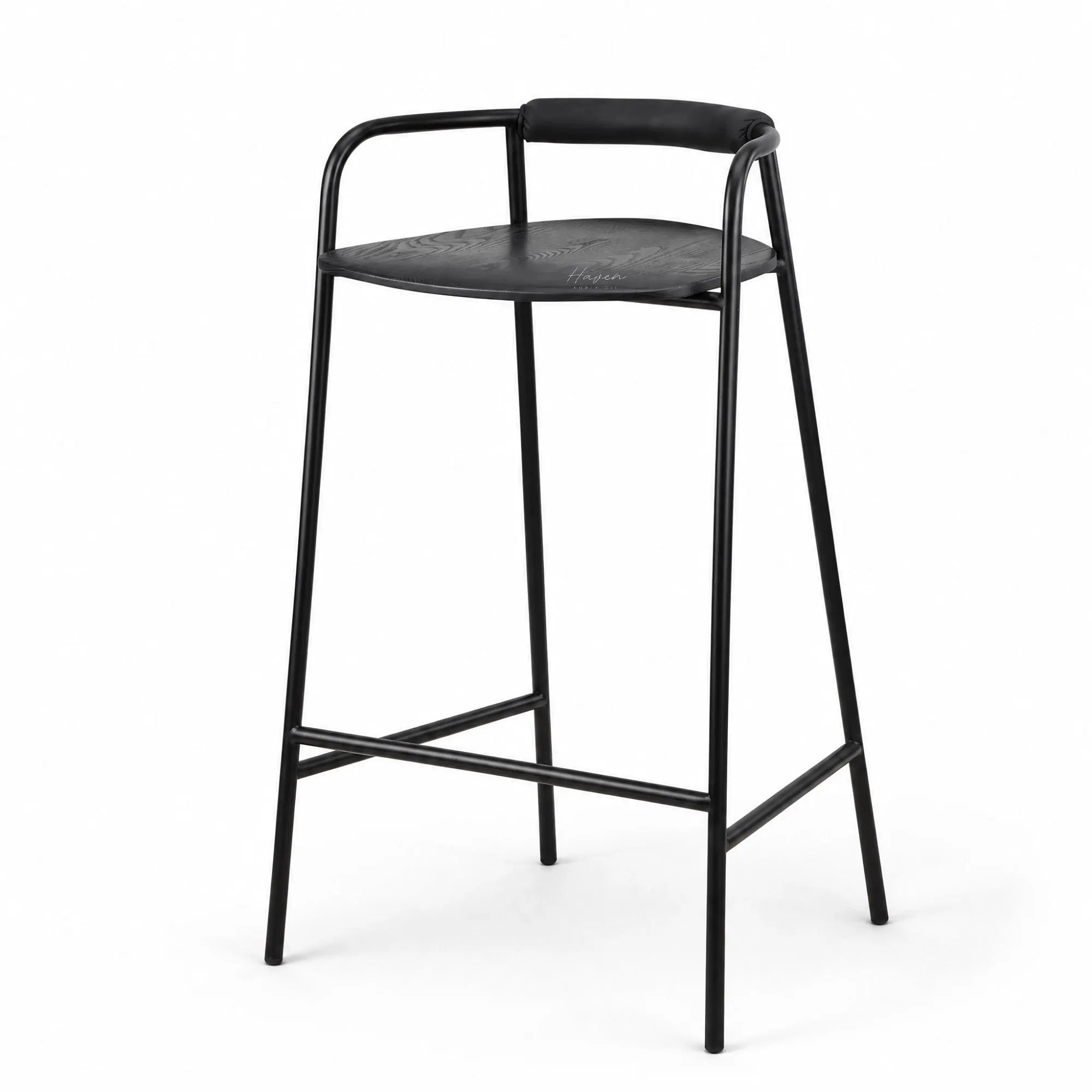 Stellan Counter Stool - Black Ash by Le Forge (stellan-counter-stool-black-ash)