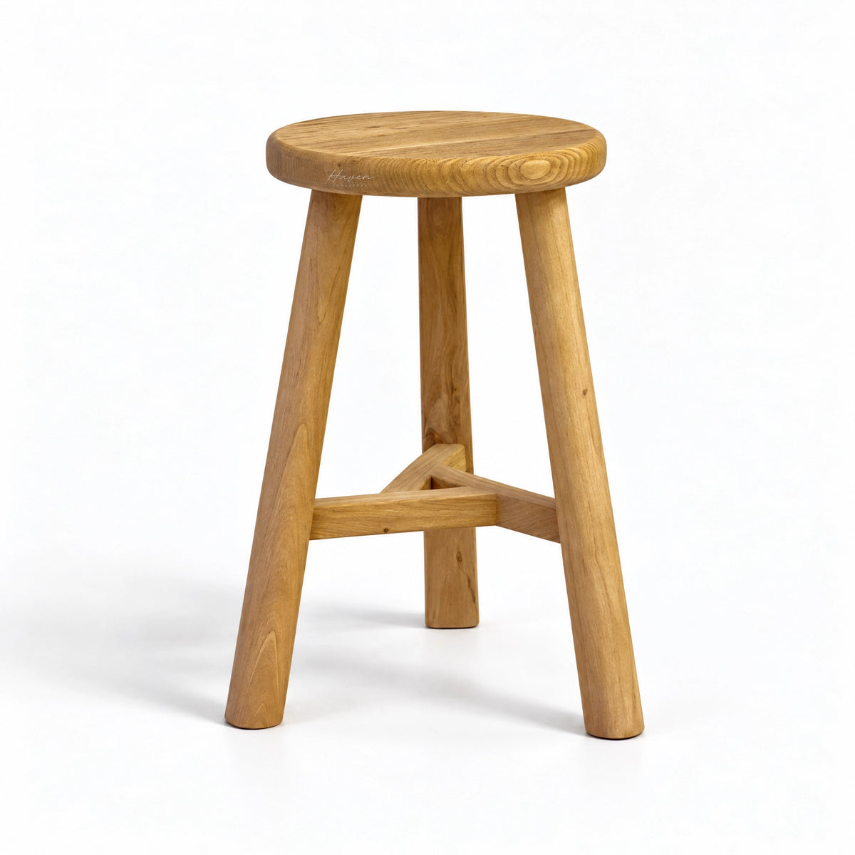 Reclaimed Elm Stool Natural 50cm
