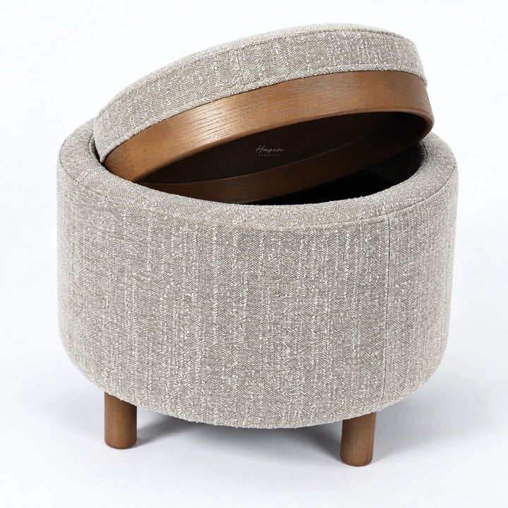 Seki Reversible Ottoman - Pumice Footstool at Haven Homestore
