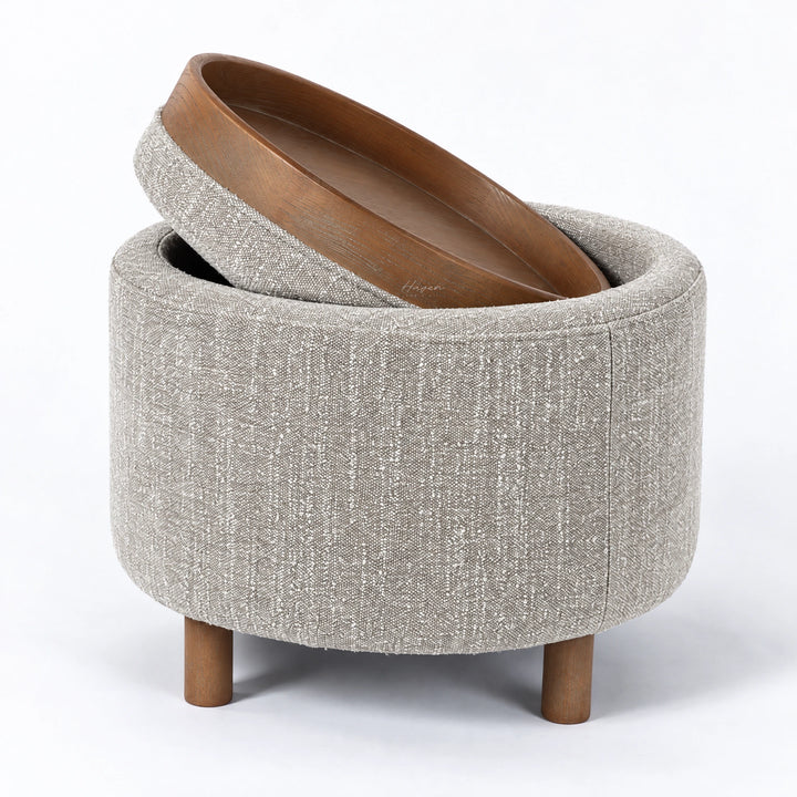 Seki Reversible Ottoman - Pumice Footstool at Haven Homestore