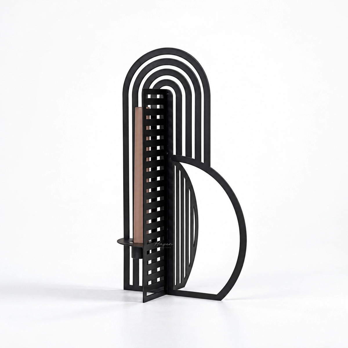 Kristina Dam® Shadow Candle Holder Black Set/2 Candle Holder at Haven Homestore