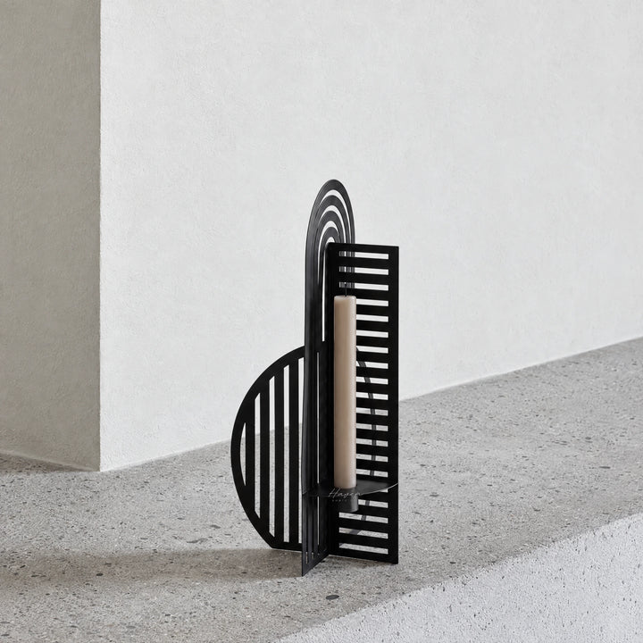 Kristina Dam® Shadow Candle Holder Black Set/2 Candle Holder at Haven Homestore
