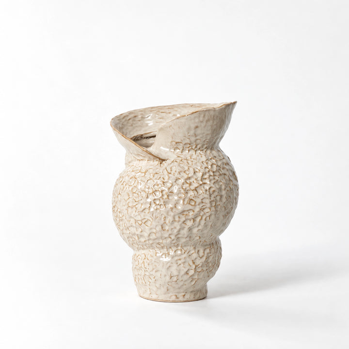 Broste® Vase Shelley - White Cream Vase at Haven Homestore