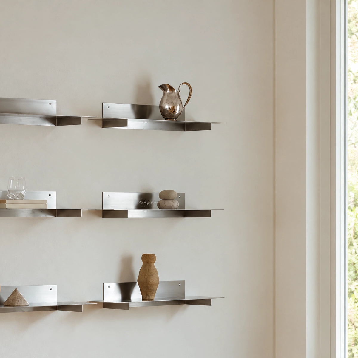 Kristina Dam® Planar Wall Shelf Small - Brushed Shelving at Haven Homestore