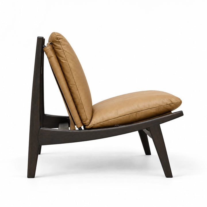 PURE® Alyson Leather Chair - Matt Corda / Carbon Legs Lounge Chair at Haven Homestore