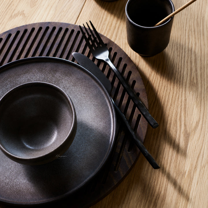 Muubs® Ceto Dinner Plates Mocha Set/6 Dinnerware at Haven Homestore