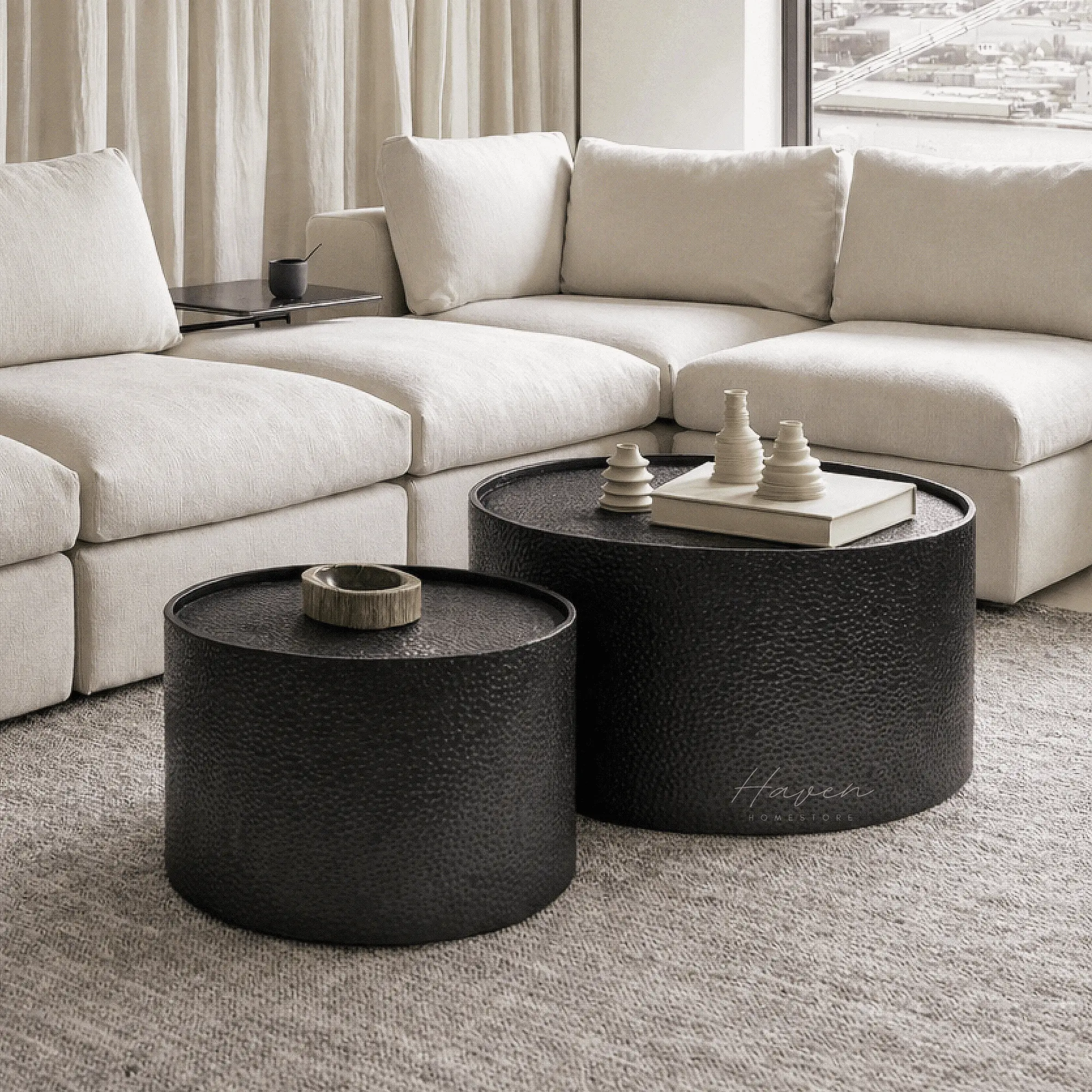 Drum Coffee Table Set by Le Forge (drum-coffee-table-set)