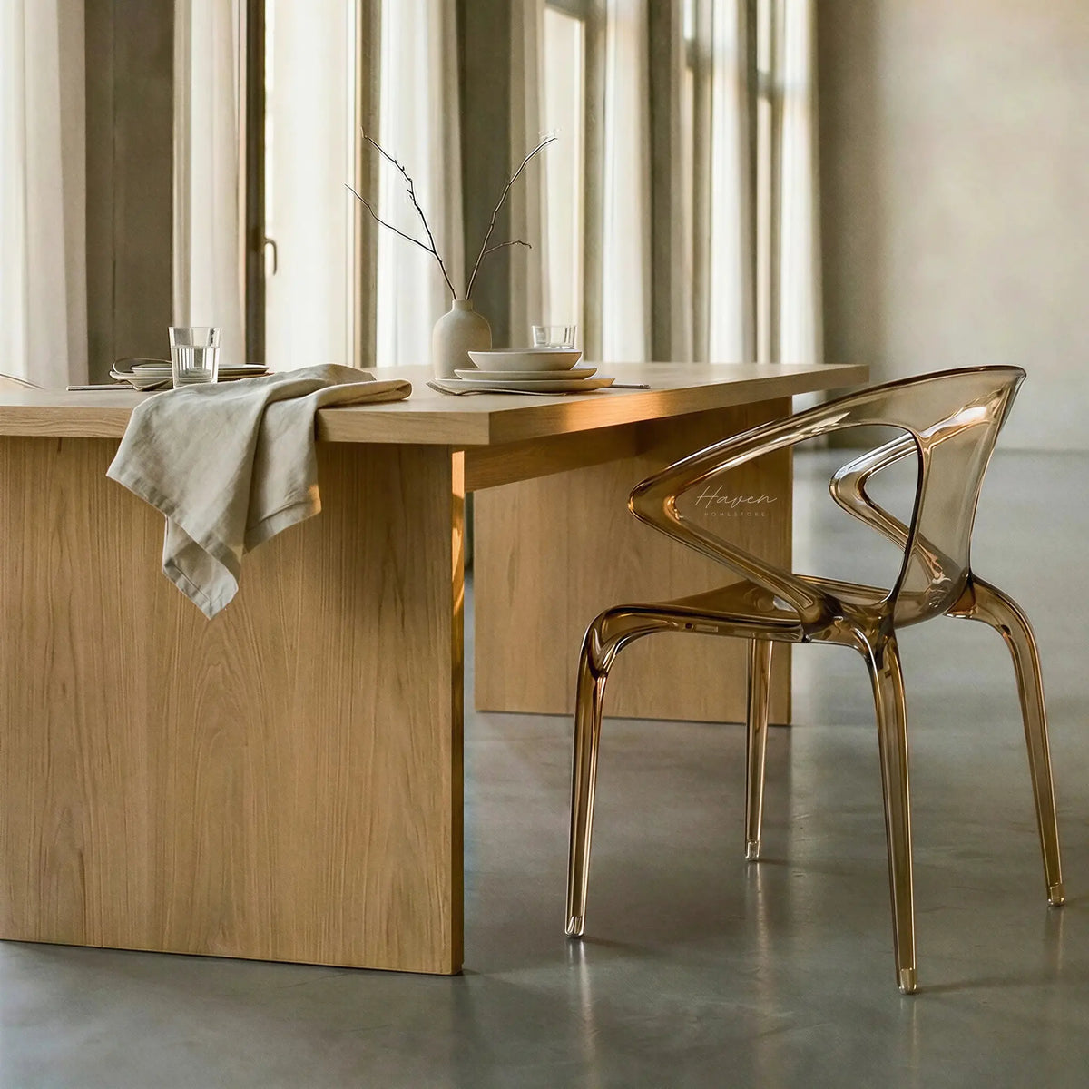 Saturn Dining Chair by Le Forge (saturn-chair-amber-set-of-2)