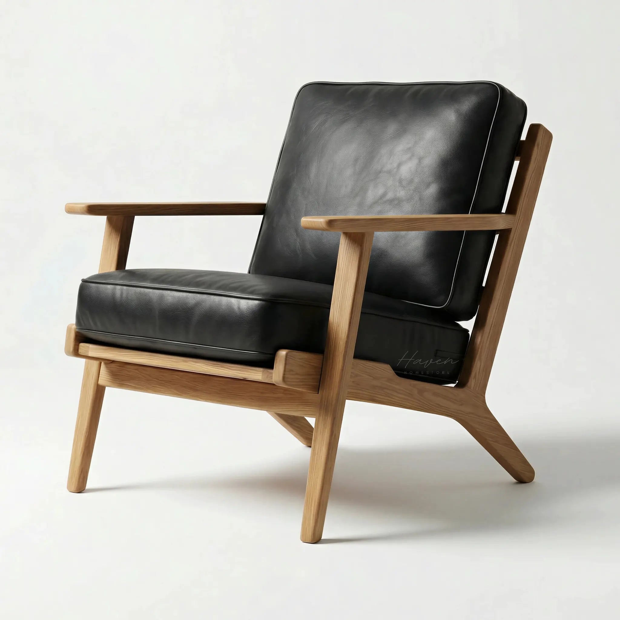 Lodge Armchair Natural Oak / Leather by Capulet (lodge-armchair-natural-oak)