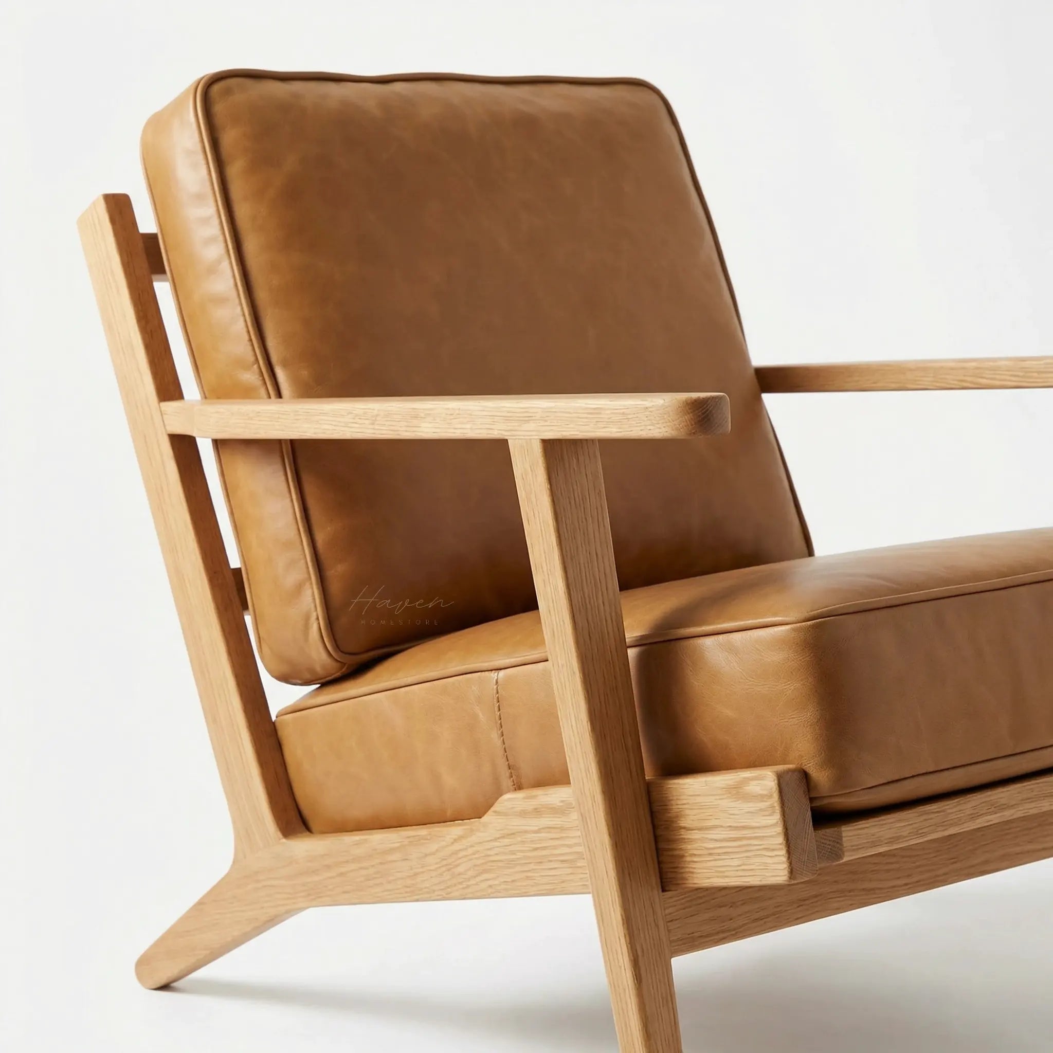 Lodge Armchair Natural Oak / Leather by Capulet (lodge-armchair-natural-oak)