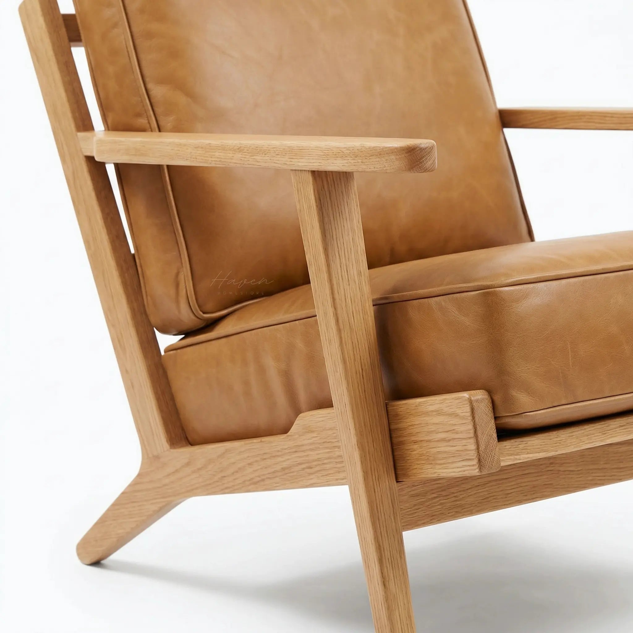 Lodge Armchair Natural Oak / Leather by Capulet (lodge-armchair-natural-oak)