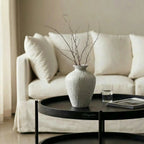 Petros White Stoneware Vase by Capulet (petros-white-stoneware-vase)