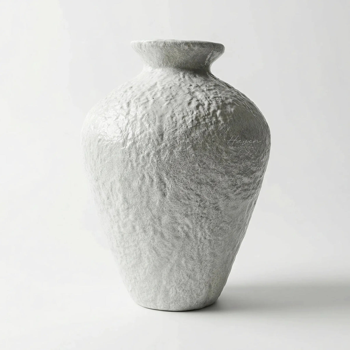Petros White Stoneware Vase by Capulet (petros-white-stoneware-vase)
