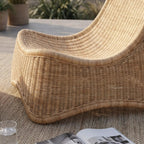 Sika Icons Chill Chair and Footstool in natural core-weave rattan, coastal NZ vibe, warm textured lounge set.