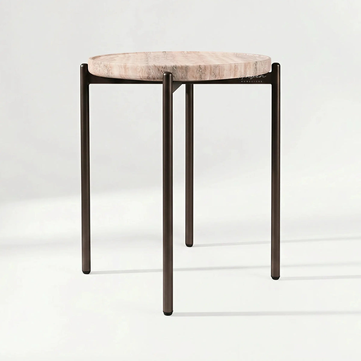 Athen Travertine Side Table Low by Maytime (athen-travertine-side-table-low)