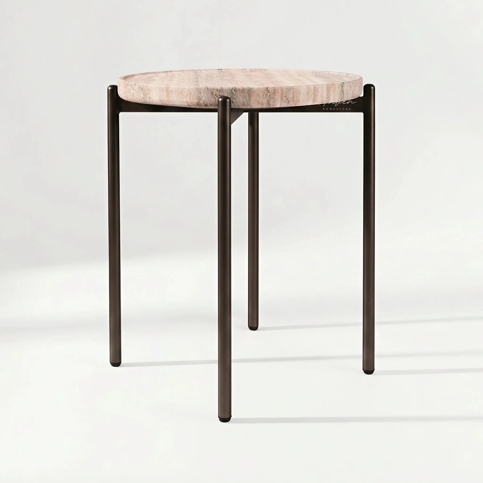 Athen Travertine Side Table Low by Maytime (athen-travertine-side-table-low)