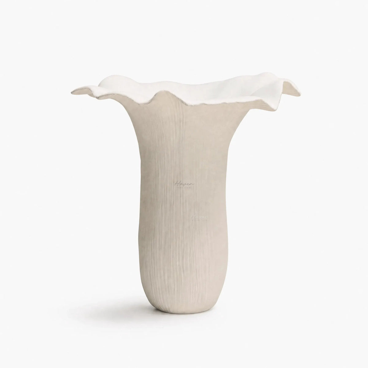 Large Bloom Vase in fine bone china with gently fluted silhouette