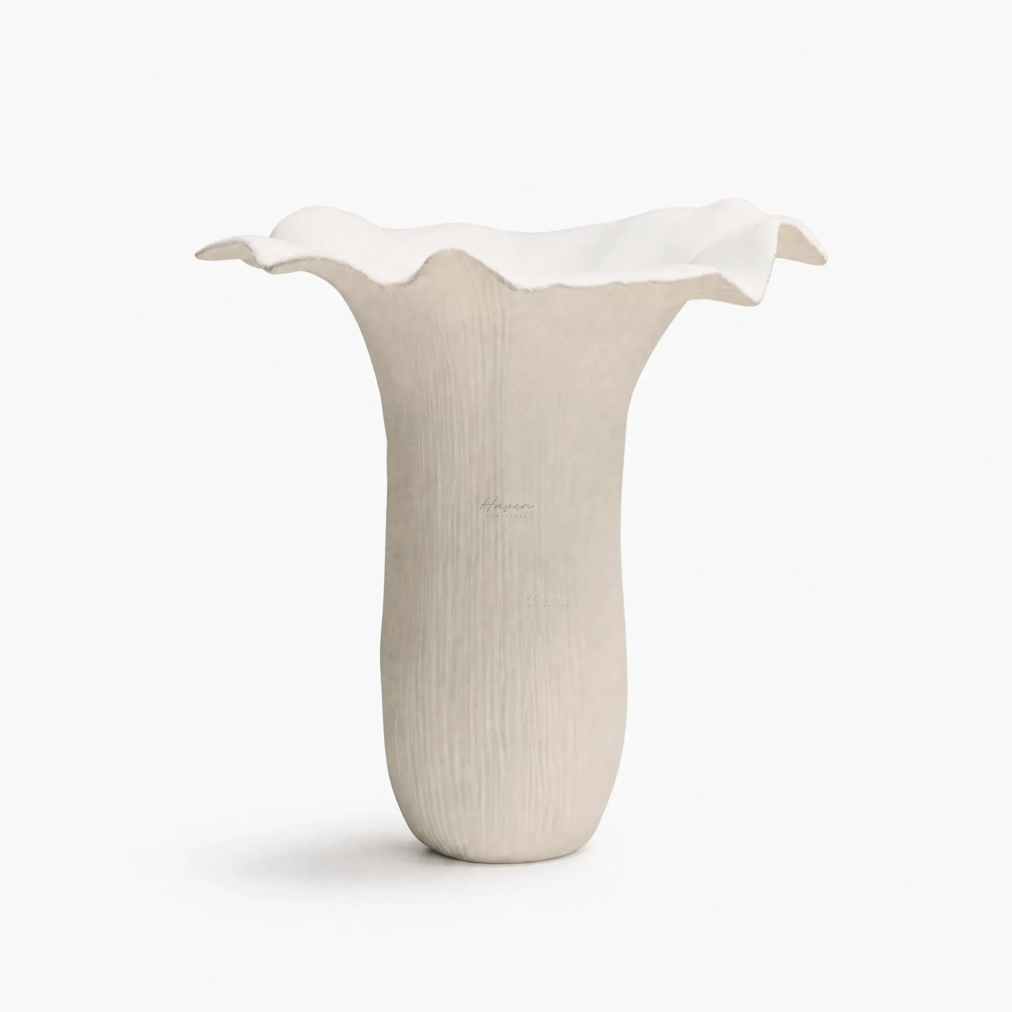 Large Bloom Vase in fine bone china with gently fluted silhouette