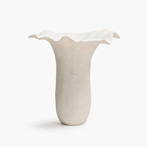 Large Bloom Vase in fine bone china with gently fluted silhouette