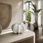 Suzu Vase: Handmade white ceramic art vase for contemporary interior home decor