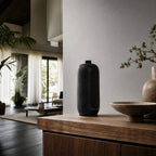 Ishi Vase Set in Black Terracotta by Haven Home Art, hand-thrown and kiln-fired in the Philippines