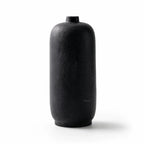 Hand-thrown terracotta Ishi Vase with dark finish and minimalist design by Filipino artisan